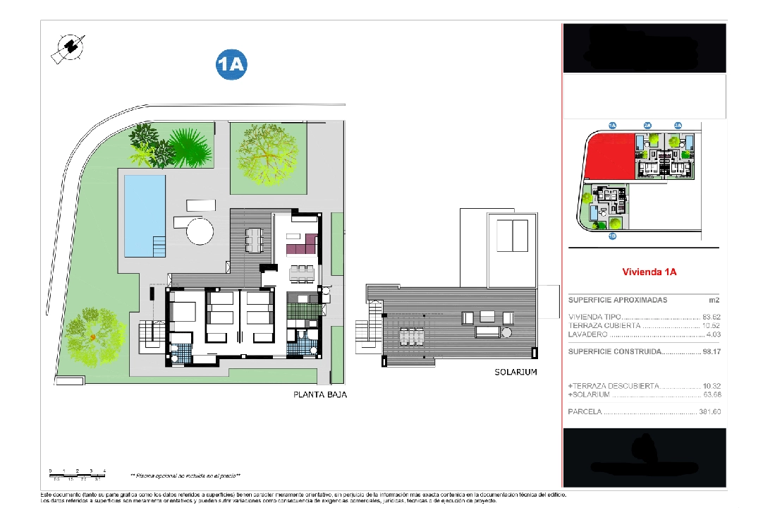 Villa in Els Poblets te koop, woonoppervlakte 84 m², Bouwjaar 2025, Airconditioning, grondstuk 382 m², 3 slapkamer, 2 badkamer, ref.: VPD-Villas-1A-2