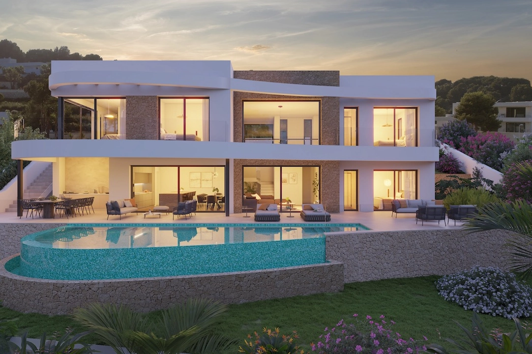 Villa in Moraira(La Sabatera) te koop, woonoppervlakte 185 m², Airconditioning, grondstuk 801 m², 4 slapkamer, 4 badkamer, Zwembad, ref.: CA-H-1786-AMB-7