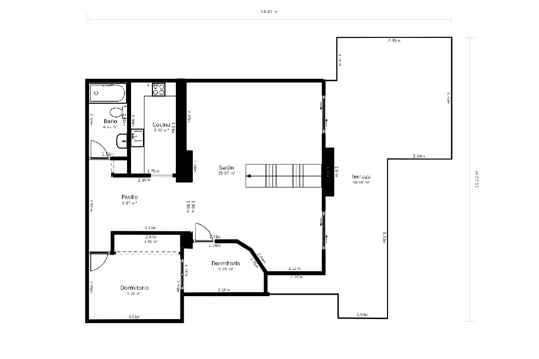 Apartment in Moraira(Moraira Centre) te koop, woonoppervlakte 110 m², grondstuk 440 m², 4 slapkamer, 1 badkamer, ref.: CA-A-1789-AMBE-31