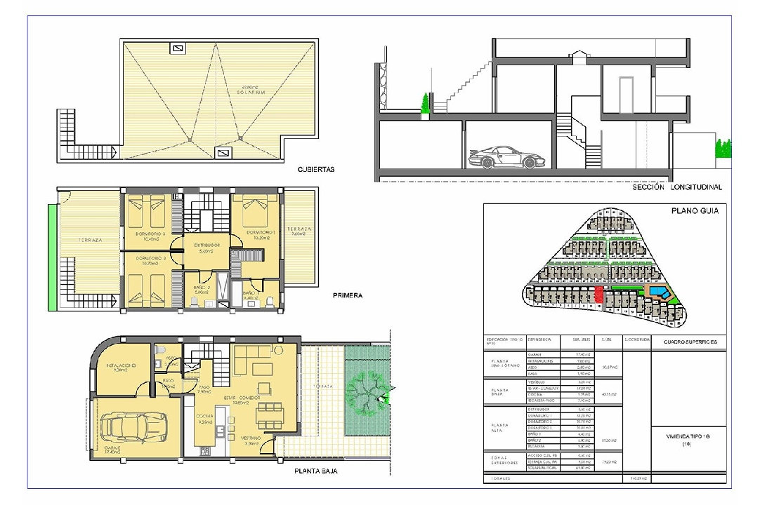 Reihenhaus in Orito te koop, woonoppervlakte 218 m², Staat Eerste bewoning, 3 slapkamer, 2 badkamer, Zwembad, ref.: HA-OTN-110-R01-13