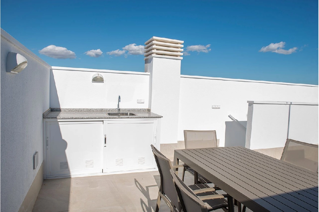 Reihenhaus in San Pedro del Pinatar te koop, woonoppervlakte 157 m², Staat Eerste bewoning, grondstuk 92 m², 3 slapkamer, 2 badkamer, Zwembad, ref.: HA-SAN-115-R01-24