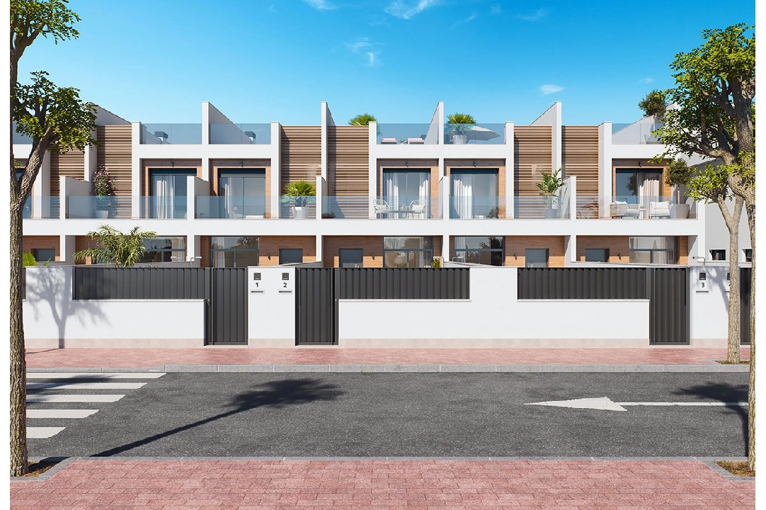 Reihenhaus in San Pedro del Pinatar te koop, woonoppervlakte 157 m², Staat Eerste bewoning, grondstuk 92 m², 3 slapkamer, 2 badkamer, Zwembad, ref.: HA-SAN-115-R01-4