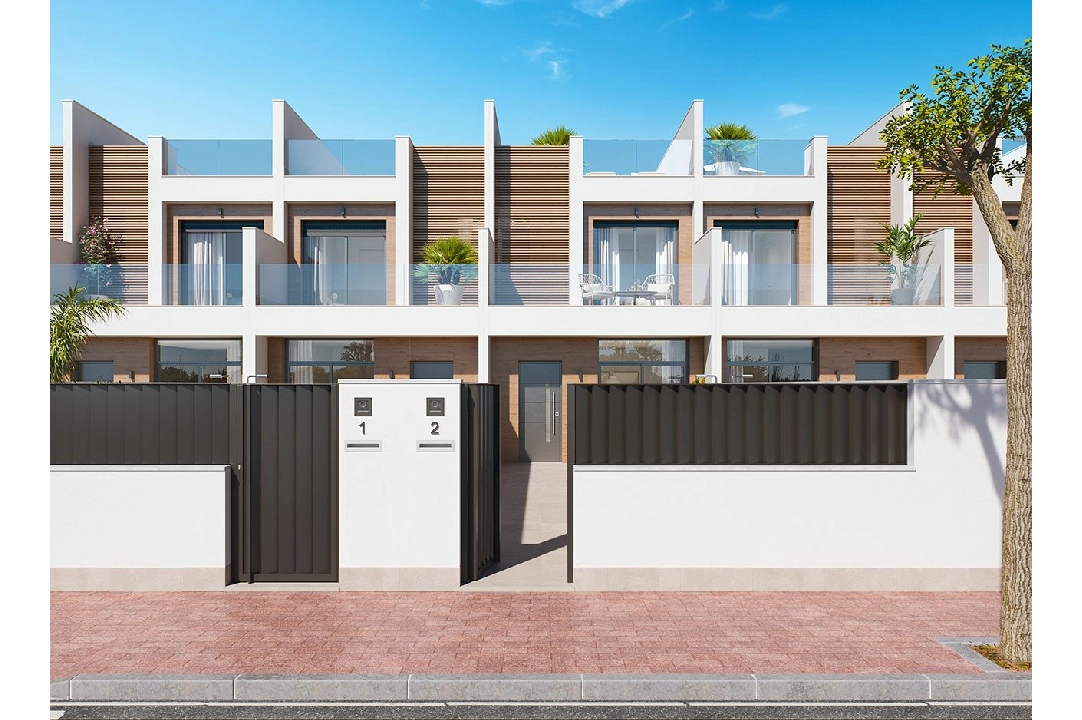 Reihenhaus in San Pedro del Pinatar te koop, woonoppervlakte 157 m², Staat Eerste bewoning, grondstuk 92 m², 3 slapkamer, 2 badkamer, Zwembad, ref.: HA-SAN-115-R01-5