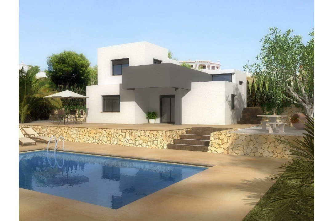 Villa in Pedreguer te koop, woonoppervlakte 125 m², Bouwjaar 2025, Airconditioning, grondstuk 725 m², 3 slapkamer, 2 badkamer, Zwembad, ref.: AM-11103DA-1