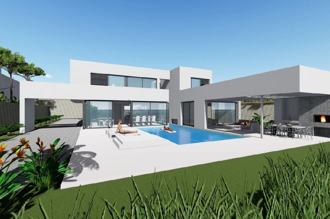 Villa in Calpe te koop, woonoppervlakte 370 m², Bouwjaar 2019, Airconditioning, grondstuk 1252 m², 4 slapkamer, 4 badkamer, Zwembad, ref.: AM-11348DA-1