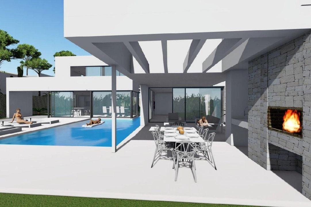 Villa in Calpe te koop, woonoppervlakte 370 m², Bouwjaar 2019, Airconditioning, grondstuk 1252 m², 4 slapkamer, 4 badkamer, Zwembad, ref.: AM-11348DA-3