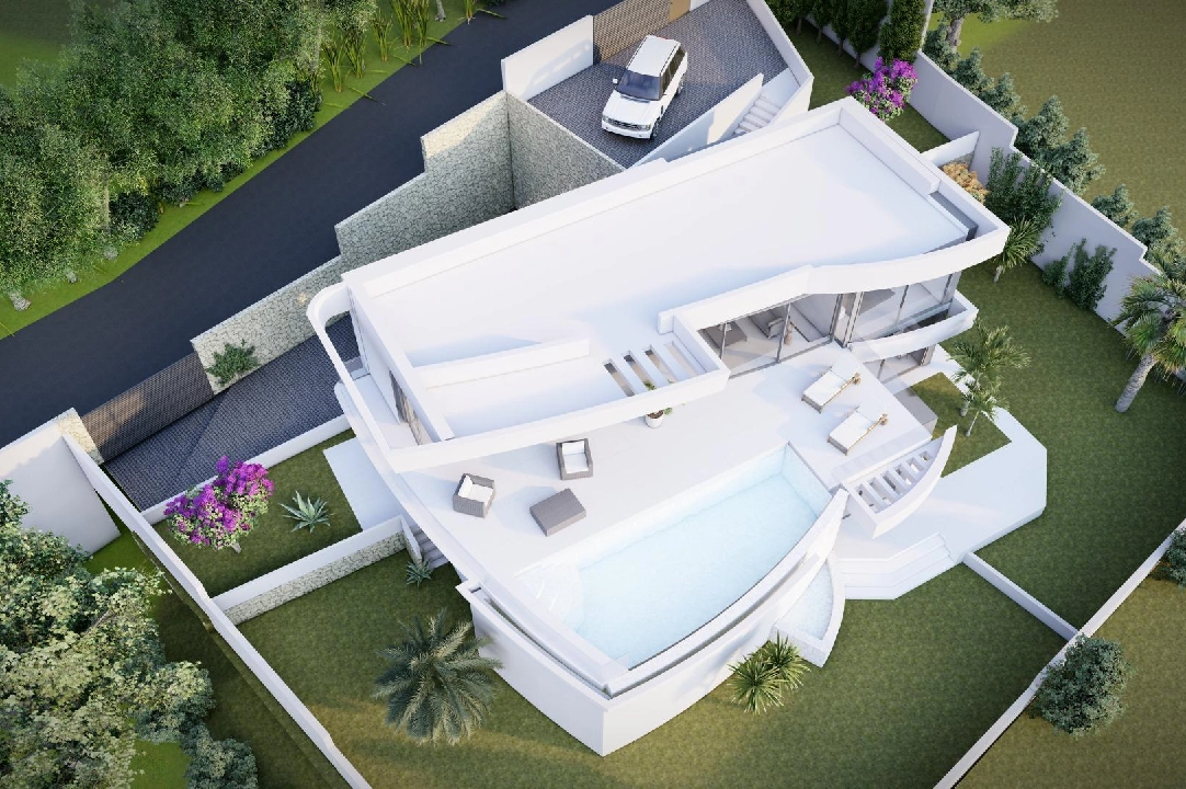 Villa in Calpe te koop, woonoppervlakte 273 m², Bouwjaar 2022, Airconditioning, grondstuk 805 m², 4 slapkamer, 4 badkamer, Zwembad, ref.: AM-11772DA-10