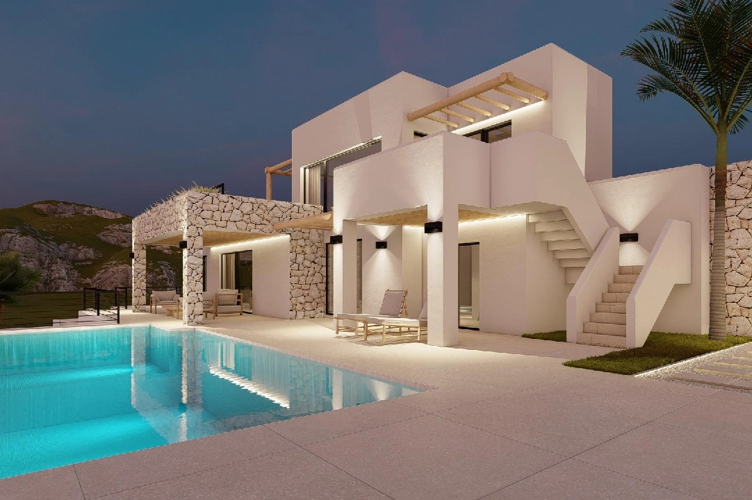 Villa in Moraira te koop, woonoppervlakte 261 m², Bouwjaar 2023, Airconditioning, grondstuk 810 m², 4 slapkamer, 3 badkamer, Zwembad, ref.: AM-12027DA-2