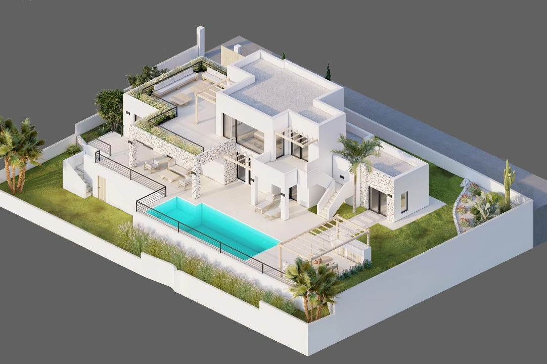 Villa in Moraira te koop, woonoppervlakte 261 m², Bouwjaar 2023, Airconditioning, grondstuk 810 m², 4 slapkamer, 3 badkamer, Zwembad, ref.: AM-12027DA-5