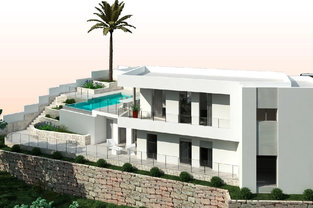 Villa in Moraira te koop, woonoppervlakte 286 m², Bouwjaar 2024, Airconditioning, grondstuk 800 m², 3 slapkamer, 2 badkamer, Zwembad, ref.: AM-12126DA-5