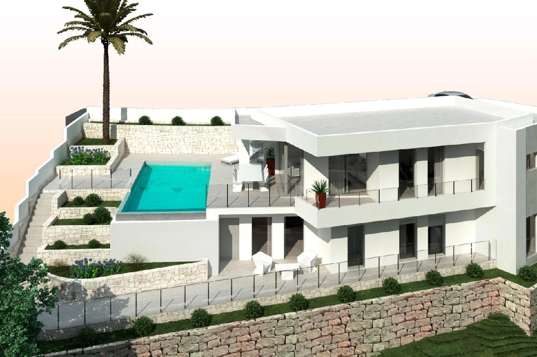 Villa in Moraira te koop, woonoppervlakte 286 m², Bouwjaar 2024, Airconditioning, grondstuk 800 m², 3 slapkamer, 2 badkamer, Zwembad, ref.: AM-12126DA-6