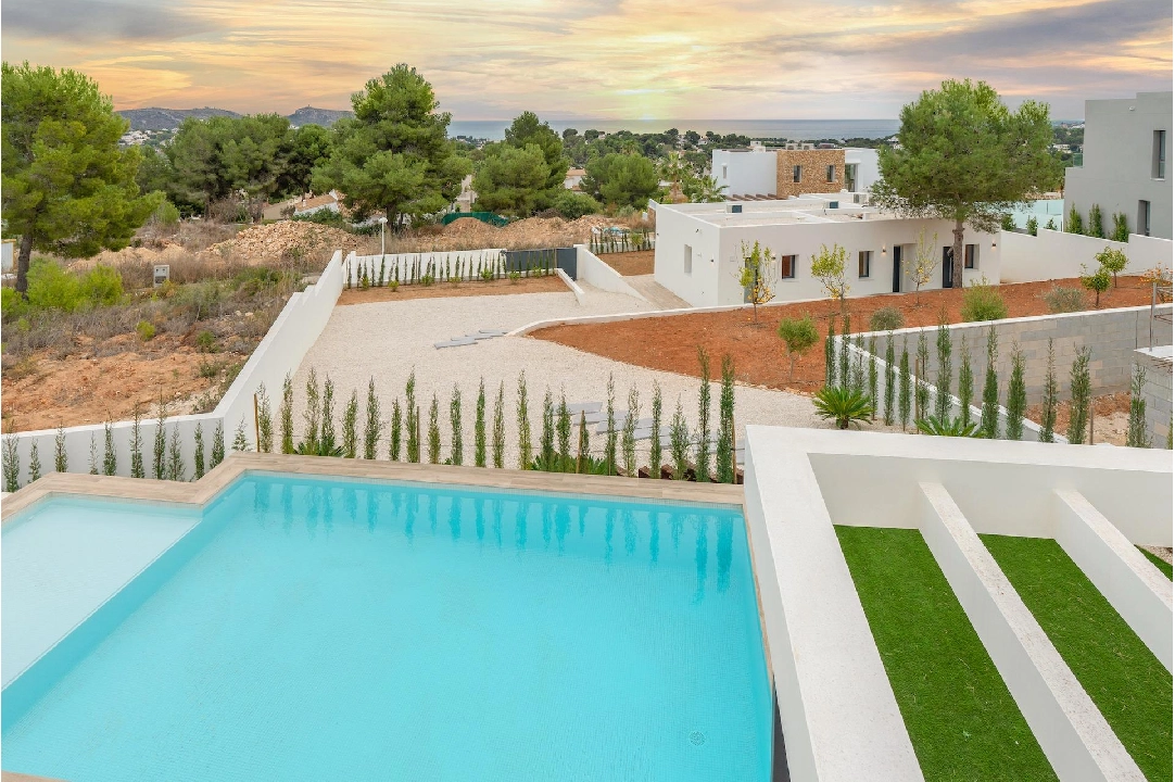 Villa in Moraira te koop, woonoppervlakte 259 m², Bouwjaar 2024, Airconditioning, grondstuk 800 m², 3 slapkamer, 3 badkamer, Zwembad, ref.: AM-12206DR-11