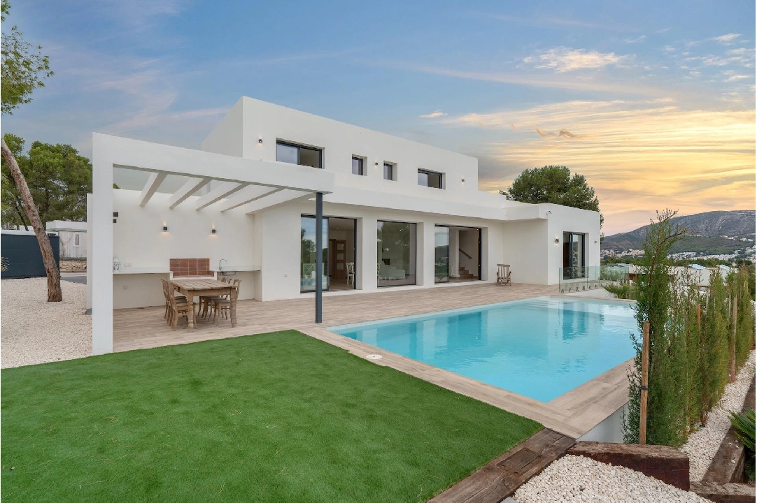 Villa in Moraira te koop, woonoppervlakte 259 m², Bouwjaar 2024, Airconditioning, grondstuk 800 m², 3 slapkamer, 3 badkamer, Zwembad, ref.: AM-12206DR-4