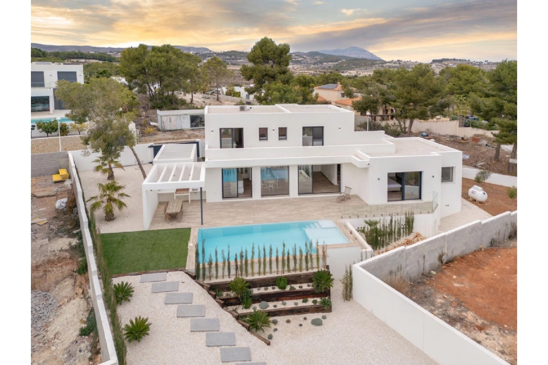 Villa in Moraira te koop, woonoppervlakte 259 m², Bouwjaar 2024, Airconditioning, grondstuk 800 m², 3 slapkamer, 3 badkamer, Zwembad, ref.: AM-12206DR-50