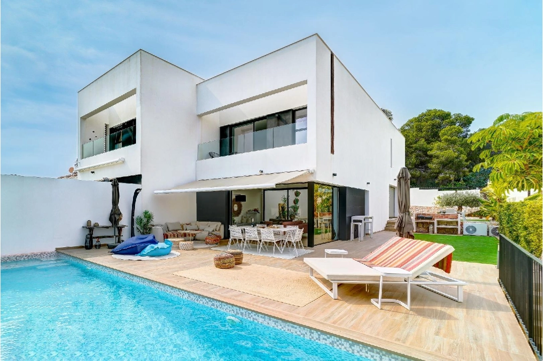 Villa in Moraira te koop, woonoppervlakte 182 m², Airconditioning, grondstuk 500 m², 4 slapkamer, 3 badkamer, Zwembad, ref.: AM-12207DR-1