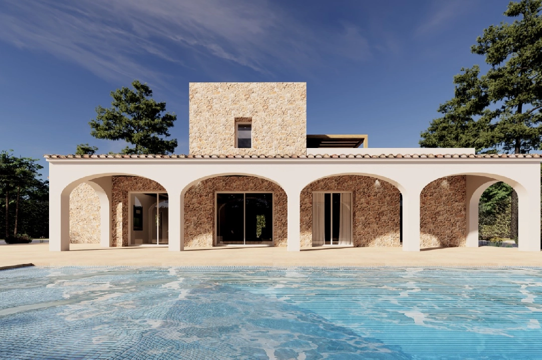 Finca in Benissa te koop, woonoppervlakte 305 m², Bouwjaar 2024, Airconditioning, grondstuk 10000 m², 3 slapkamer, 3 badkamer, Zwembad, ref.: AM-12208DA-1