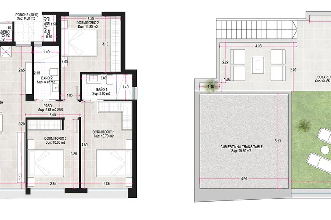 Villa in Alhama de Murcia te koop, woonoppervlakte 166 m², Staat Eerste bewoning, grondstuk 306 m², 3 slapkamer, 2 badkamer, ref.: HA-AHN-120-E02-4