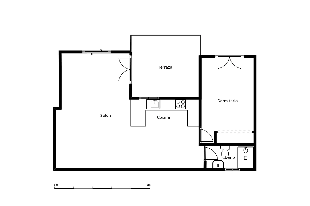 Apartment in Moraira(Moraira) te koop, woonoppervlakte 66 m², 1 slapkamer, 1 badkamer, ref.: CA-A-1802-AMBE-21