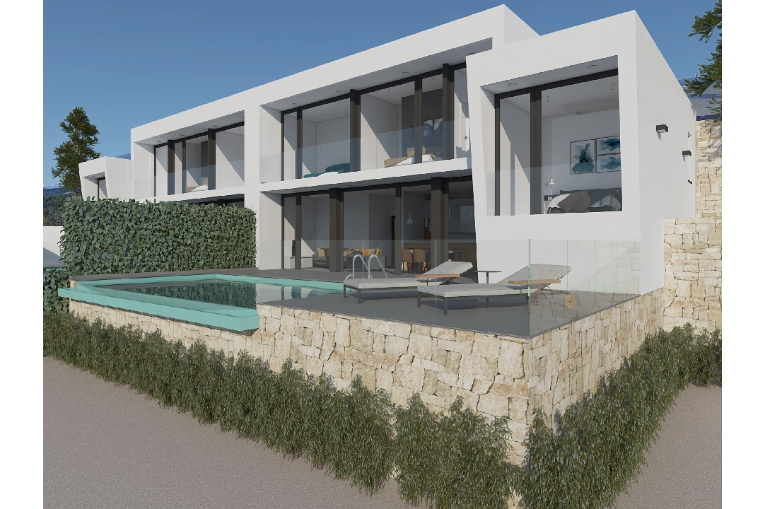 Villa in Moraira(Benimeit) te koop, woonoppervlakte 178 m², Airconditioning, grondstuk 508 m², 3 slapkamer, 3 badkamer, Zwembad, ref.: CA-H-1820-AMB-1