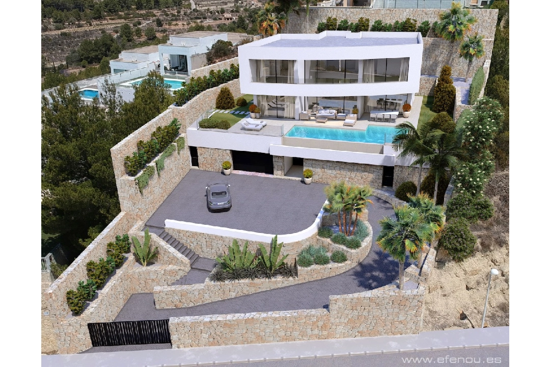 Villa in Calpe(Empedrola) te koop, woonoppervlakte 335 m², Airconditioning, grondstuk 1042 m², 4 slapkamer, 4 badkamer, Zwembad, ref.: CA-H-1826-AMB-7