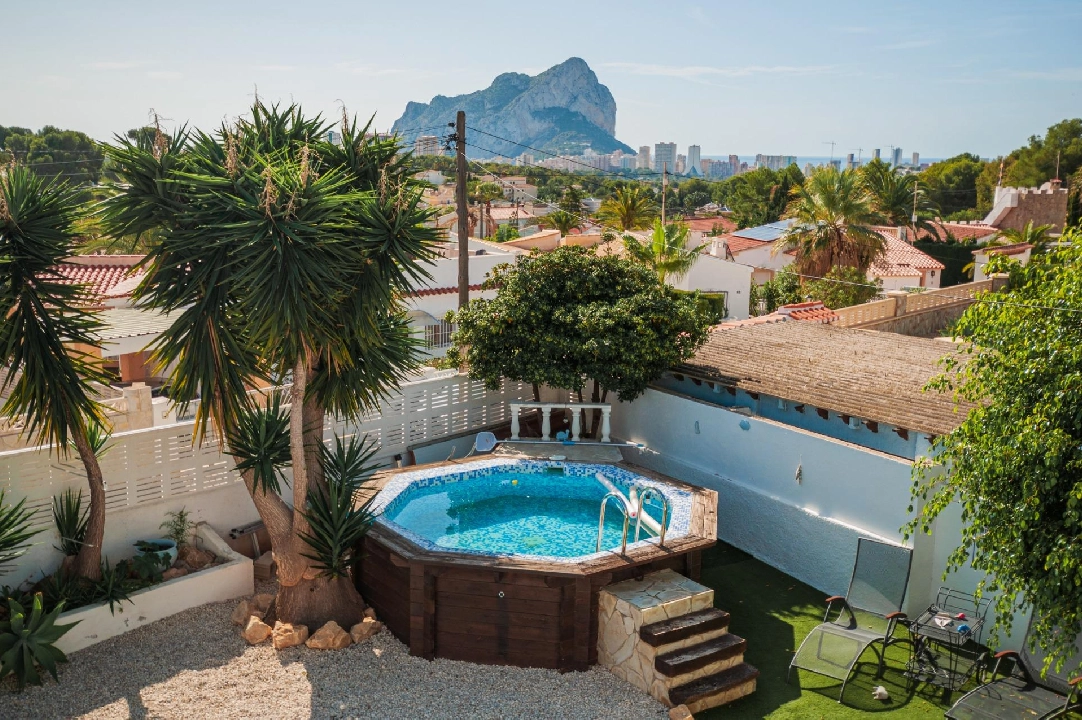 Villa in Calpe(Gran sol) te koop, woonoppervlakte 74 m², Airconditioning, grondstuk 507 m², 2 slapkamer, 1 badkamer, Zwembad, ref.: COB-3482-10535-23