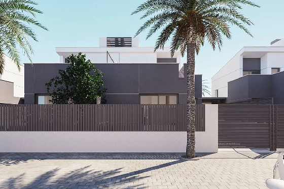 Doppelhaushälfte in Los Nietos zu verkaufen, Wohnfläche 166 m², Zustand Erstbezug, Grundstück 228 m², 3 Schlafzimmer, 3 Badezimmer, Pool, ref.: HA-NIN-100-D01-17