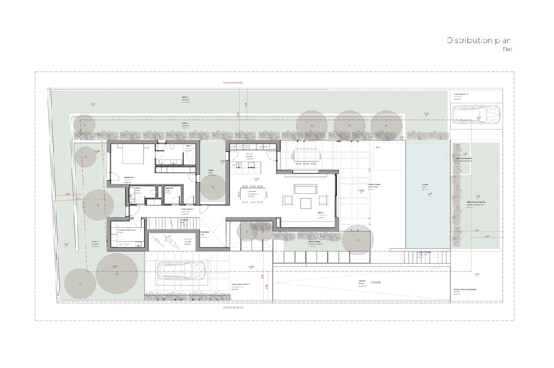 Villa in Moraira(Benimeit) te koop, woonoppervlakte 319 m², Airconditioning, grondstuk 1000 m², 3 slapkamer, 3 badkamer, Zwembad, ref.: CA-H-1840-AMB-8