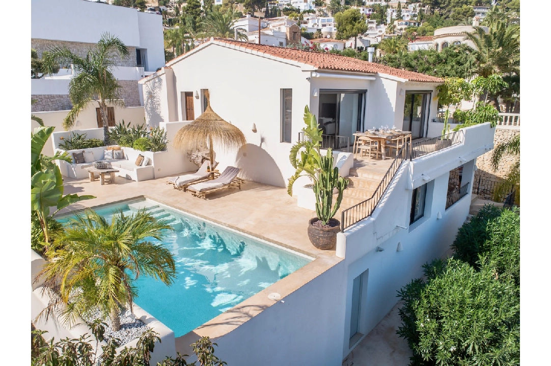 Villa in Benissa(Montemar) te koop, woonoppervlakte 156 m², Airconditioning, grondstuk 660 m², 3 slapkamer, 3 badkamer, Zwembad, ref.: CA-H-1858-AMB-1