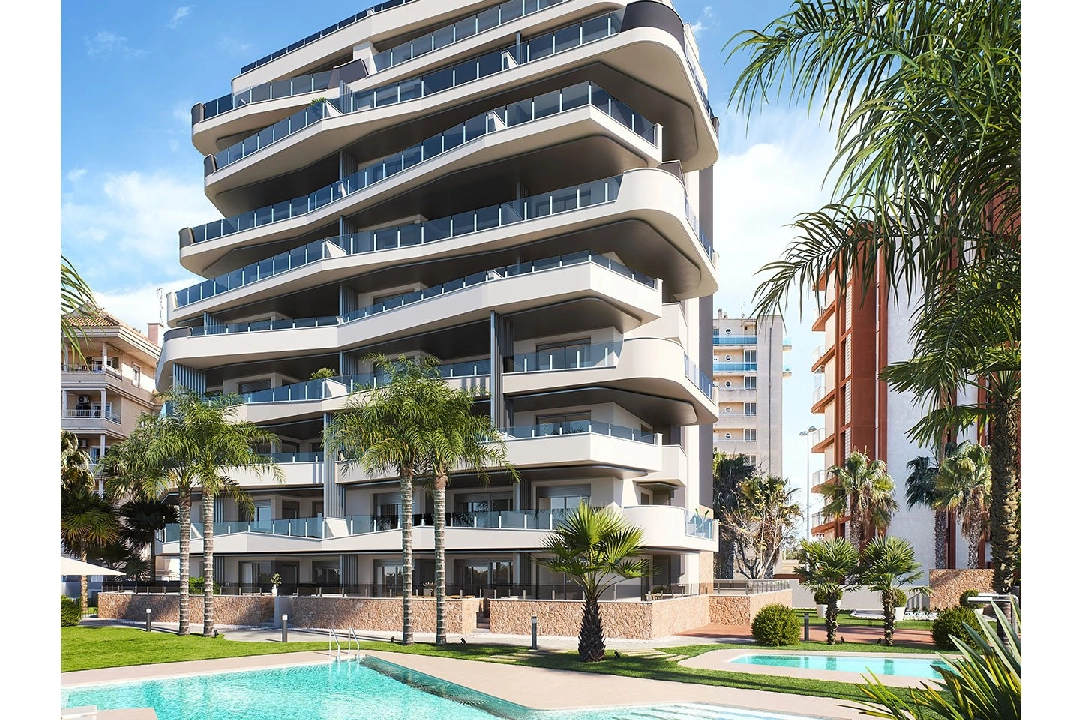 Etagen Apartment in Guardamar del Segura te koop, woonoppervlakte 102 m², Staat Eerste bewoning, 2 slapkamer, 2 badkamer, Zwembad, ref.: HA-GUN-411-A01-1