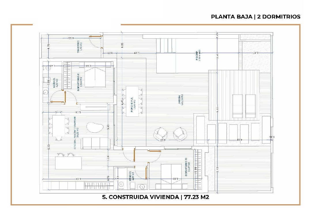 Villa in Roldan te koop, woonoppervlakte 77 m², Staat Eerste bewoning, grondstuk 198 m², 2 slapkamer, 2 badkamer, Zwembad, ref.: HA-RDN-120-E01-8