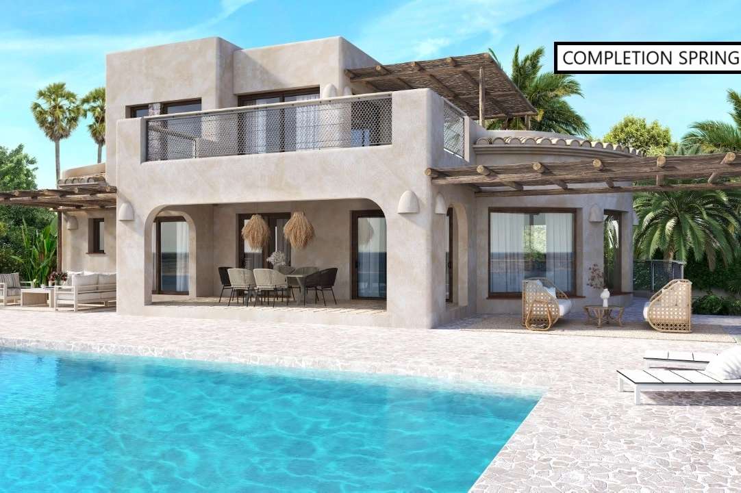 Villa in Javea te koop, woonoppervlakte 226 m², Bouwjaar 2025, Airconditioning, grondstuk 1001 m², 4 slapkamer, 4 badkamer, Zwembad, ref.: BP-C3XY4479JAV-1