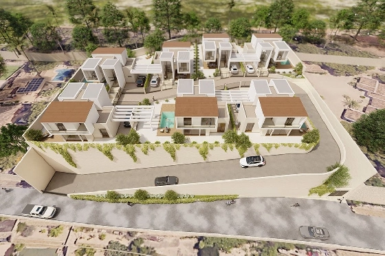 Villa in La Nucia zu verkaufen, Wohnfläche 125 m², Zustand Erstbezug, Klimaanlage, Grundstück 334 m², 3 Schlafzimmer, 3 Badezimmer, Pool, ref.: HA-LNN-110-E01-12