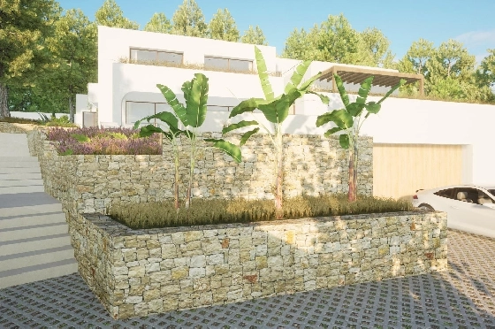 Villa in Moraira zu verkaufen, Wohnfläche 340 m², Baujahr 2024, Klimaanlage, Grundstück 1070 m², 4 Schlafzimmer, 4 Badezimmer, Pool, ref.: AM-12145DR-7