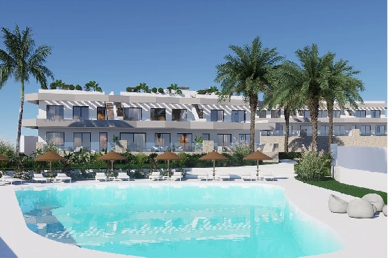 Erdgeschoss Apartment in Finestrat zu verkaufen, Wohnfläche 176 m², Zustand Erstbezug, 3 Schlafzimmer, 2 Badezimmer, Pool, ref.: HA-FIN-317-A03-12
