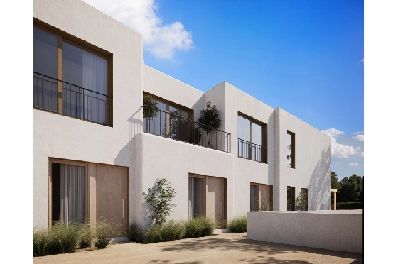 Reihenhaus in Gata de Gorgos zu verkaufen, Wohnfläche 102 m², Baujahr 2026, Klimaanlage, Grundstück 38 m², 3 Schlafzimmer, 3 Badezimmer, ref.: LS-GT2-8