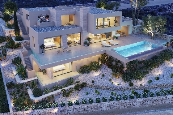 Villa in Benitachell(Cumbre del Sol) zu verkaufen, Wohnfläche 239 m², + Fussbodenheizung, Klimaanlage, Grundstück 1054 m², 4 Schlafzimmer, 5 Badezimmer, Pool, ref.: VA-24679-9