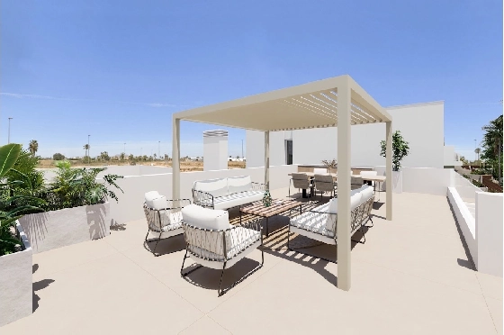 Villa in Los Alcazares zu verkaufen, Wohnfläche 164 m², Zustand Erstbezug, Grundstück 274 m², 3 Schlafzimmer, 2 Badezimmer, Pool, ref.: HA-LAN-451-E02-10