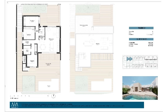 Villa in Los Alcazares zu verkaufen, Wohnfläche 164 m², Zustand Erstbezug, Grundstück 274 m², 3 Schlafzimmer, 2 Badezimmer, Pool, ref.: HA-LAN-451-E02-17