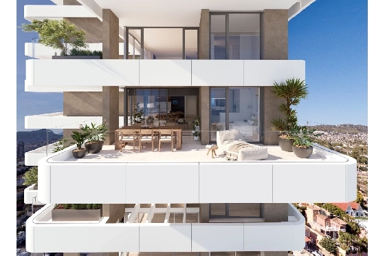 Etagen Apartment in Calpe zu verkaufen, Wohnfläche 133 m², Zustand Erstbezug, + fussboden, Klimaanlage, 3 Schlafzimmer, 2 Badezimmer, Pool, ref.: HA-CAN-160-A02-6