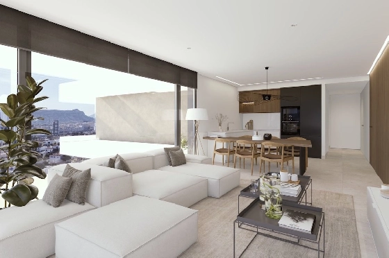 Etagen Apartment in Calpe zu verkaufen, Wohnfläche 116 m², Zustand Erstbezug, + fussboden, Klimaanlage, 2 Schlafzimmer, 2 Badezimmer, Pool, ref.: HA-CAN-160-A01-13