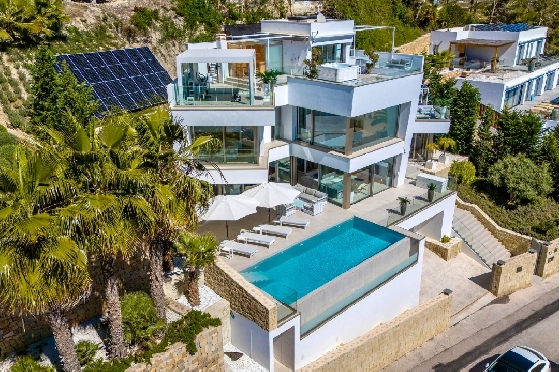 Villa in Moraira zu verkaufen, Wohnfläche 370 m², Baujahr 2022, Klimaanlage, Grundstück 813 m², 4 Schlafzimmer, 4 Badezimmer, Pool, ref.: AM-12683DR-42